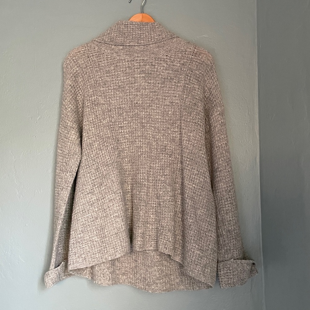 Free People Grey Wool Waffle Sweater Size S
